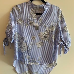 Striped & floral shirt